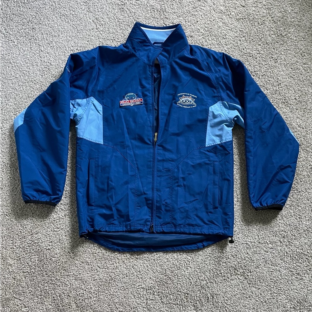 Reebok Super Bowl XXXIX Jacksonville 2005 BudBowl Windbreaker Size M NFL Vintage